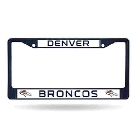 Rico Industries Denver Broncos License Plate Frame Metal Navy 9474696488